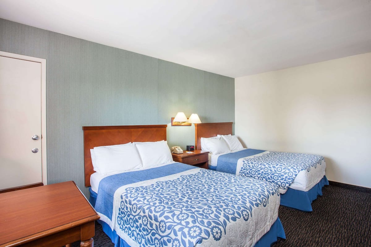 Room, 2 Queen Beds, Non Smoking | Desk, laptop workspace, iron/ironing board, free WiFi