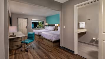 Standard Room, 2 Queen Beds | Desk, iron/ironing board, free WiFi, bed sheets
