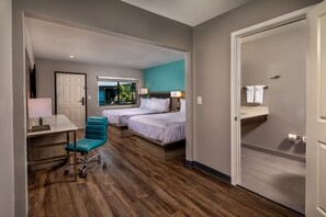 Standard Room, 2 Queen Beds | Desk, iron/ironing board, free WiFi, bed sheets - Travelodge by Wyndham LAX (El Segundo)