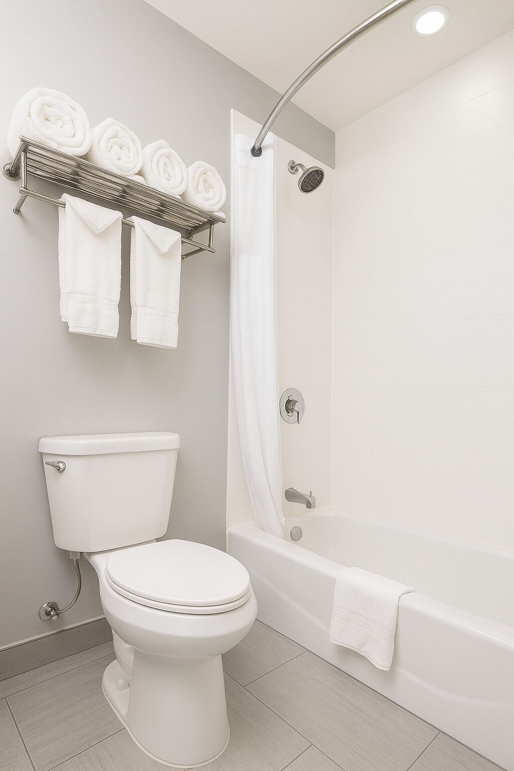 Un baño con inodoro, bañera y ducha.