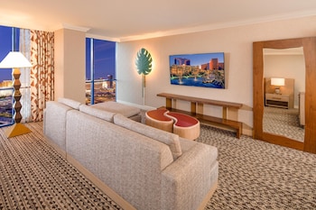 Premium bedding, pillowtop beds, in-room safe, desk at Rio Hotel & Casino, a Destination by Hyatt Hotel