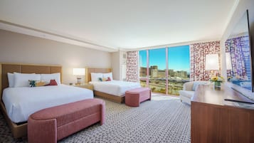 Premium bedding, pillow-top beds, in-room safe, desk