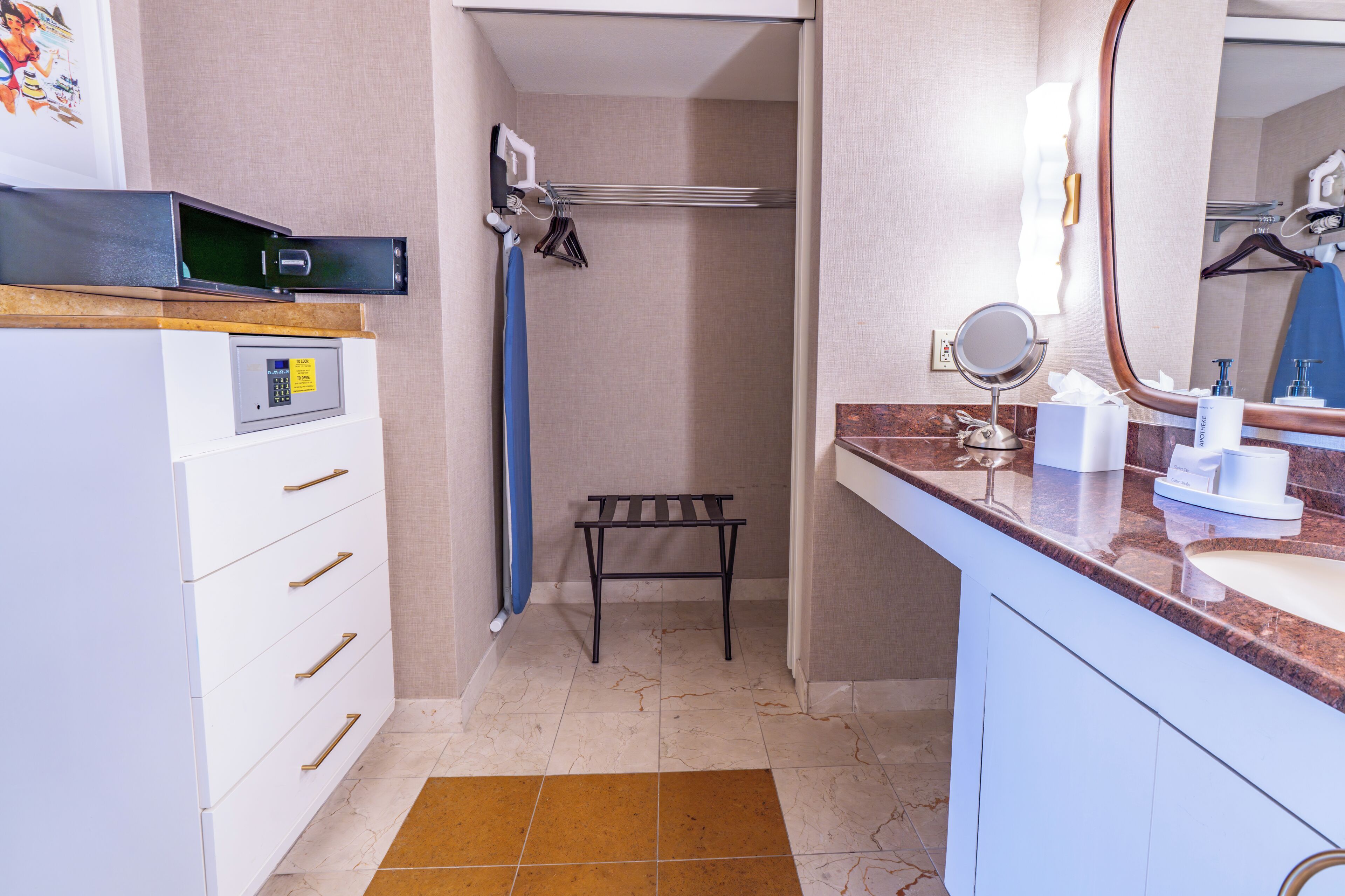 Free toiletries, hair dryer, towels, soap