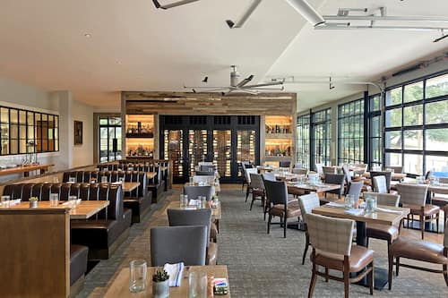Breakfast, lunch, dinner served; American cuisine, golf course views