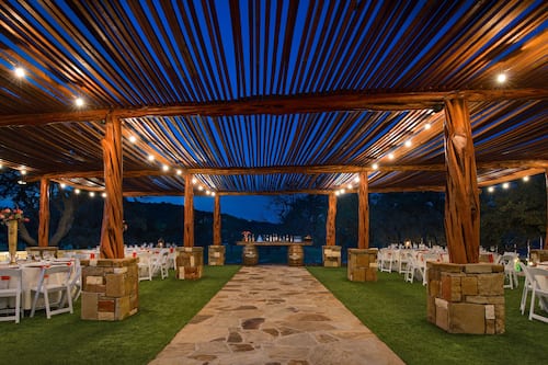 Outdoor wedding area