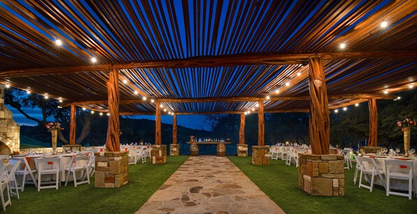 Outdoor wedding area