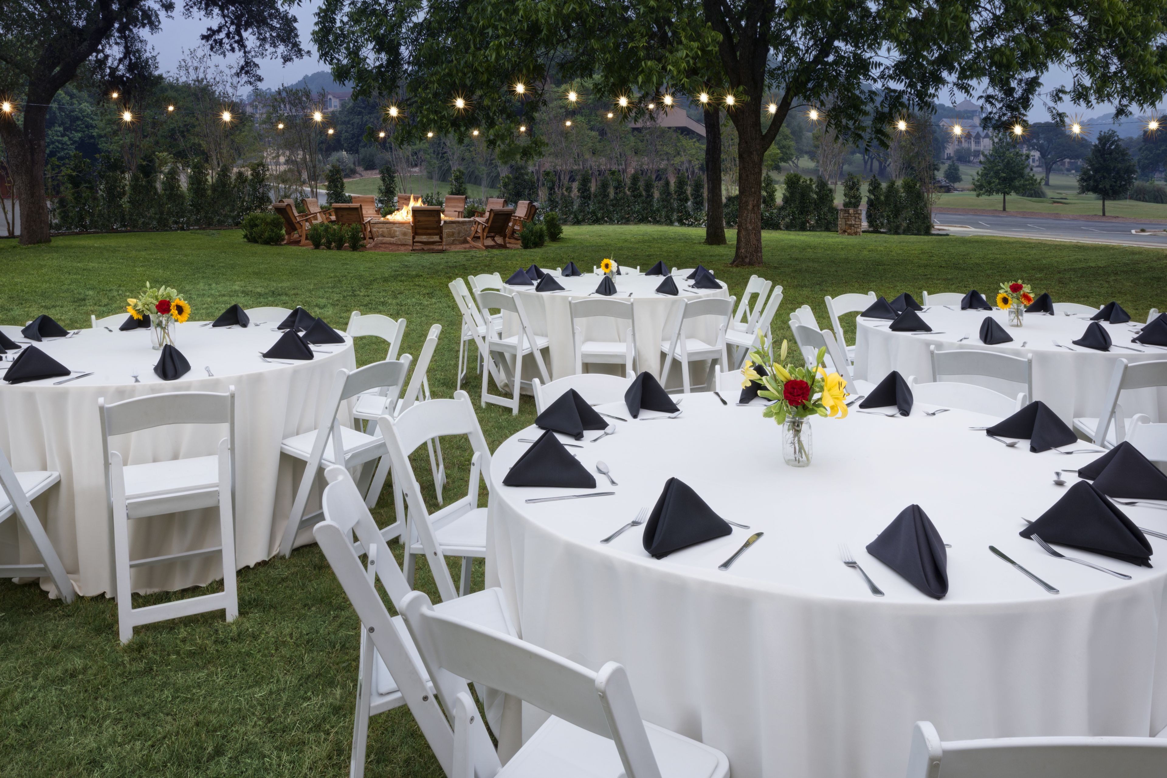 outdoor wedding area