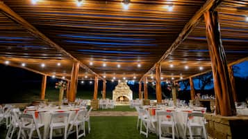 Outdoor wedding area