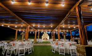 Outdoor wedding area