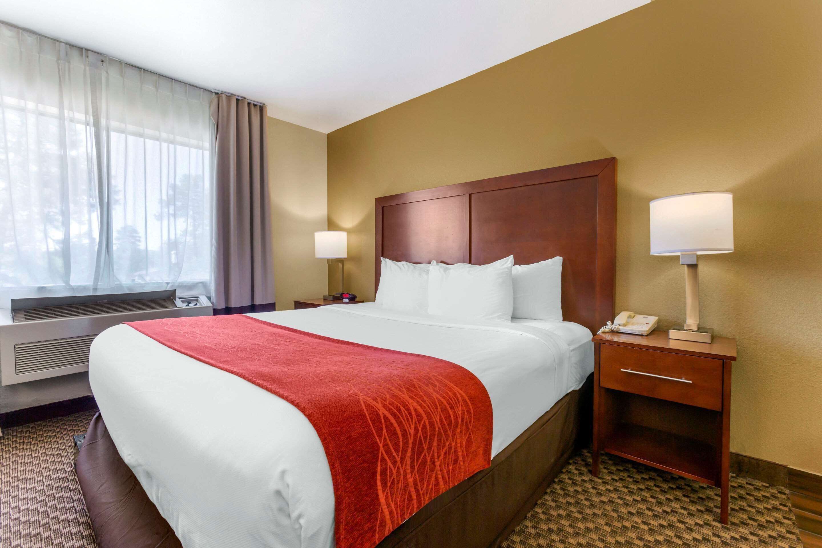 premium bedding, pillow-top beds, desk, iron/ironing board