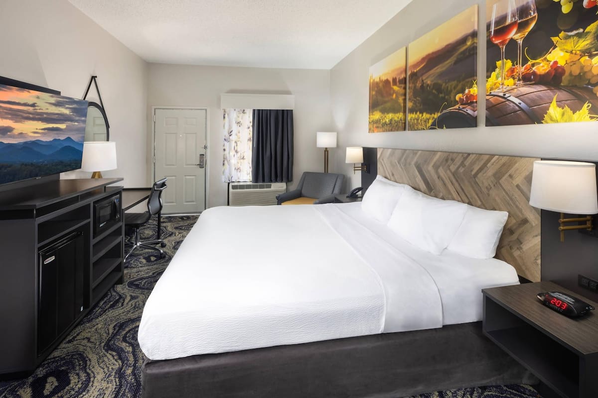 Chambre, 1 très grand lit, accessible aux personnes à mobilité réduite, non-fumeur