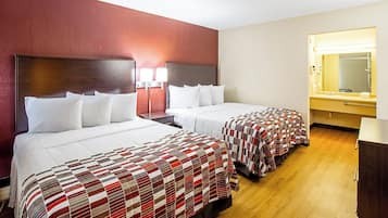 Deluxe Room, 2 Queen Beds, Non Smoking | Desk, soundproofing, iron/ironing board, cribs (free)