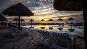 2 outdoor pools, pool umbrellas, sun loungers