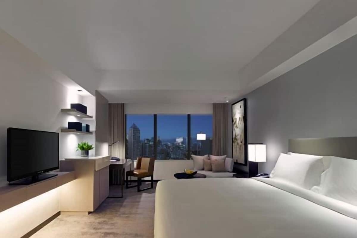 Edredón, camas con pillow-top y minibar