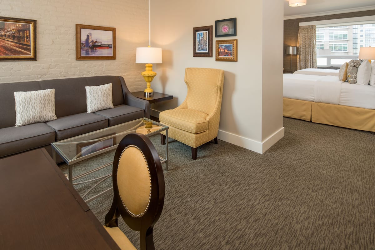 Executive Suite, 2 Queen Beds | 1 bedroom, premium bedding, desk, blackout curtains