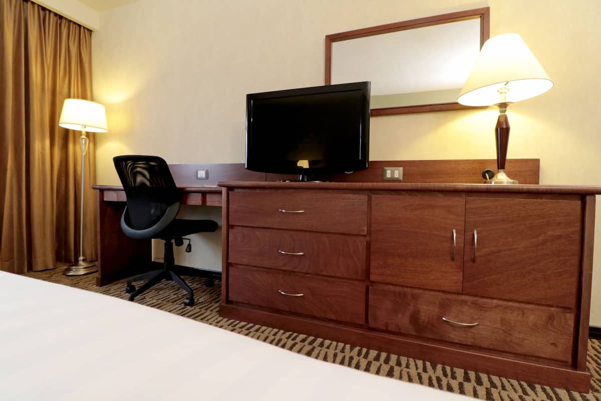 In-room safe, blackout curtains, iron/ironing board