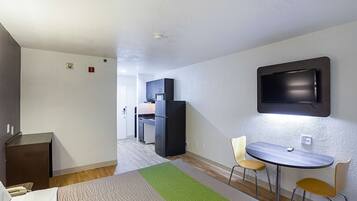 Fridge, microwave, coffee/tea maker