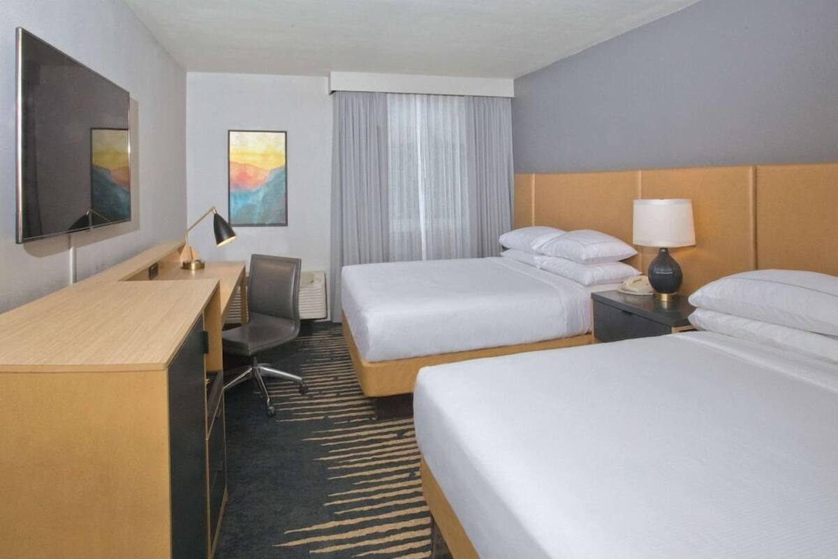 In-room safe, desk, blackout curtains, iron/ironing board