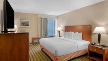 In-room safe, desk, laptop workspace, blackout drapes