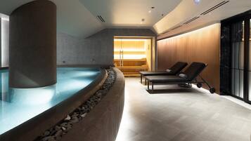 Salas de tratamiento para parejas, baño turco, tratamientos corporales