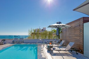 Indoor pool, seasonal outdoor pool