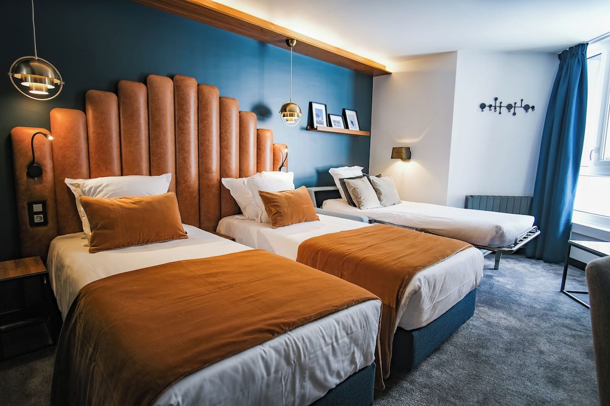 Triple Room, slope view | Premium bedding, pillowtop beds, in-room safe, desk