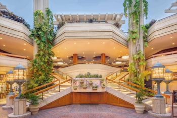 Hotel entrance and lobby at Hyatt Regency Waikiki Beach Resort & Spa