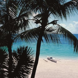 Private beach, white sand, free beach cabanas, sun-loungers
