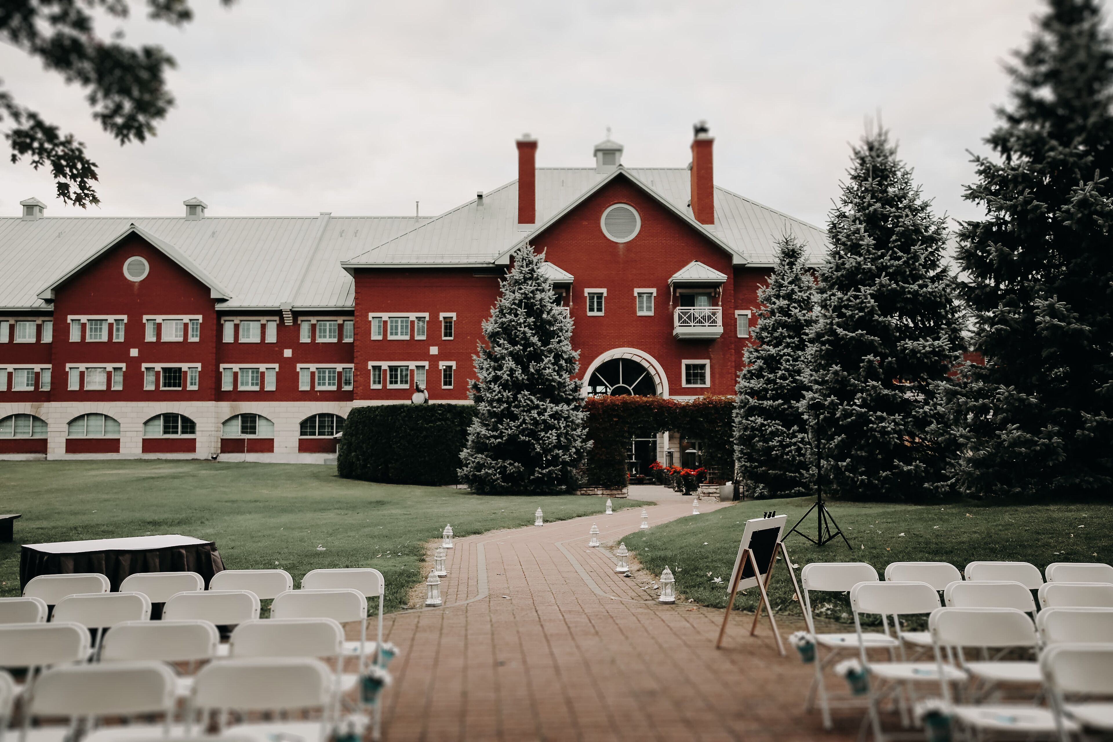 outdoor wedding area