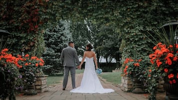 Outdoor wedding area