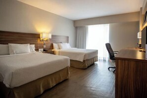 Classic Room, 2 Double Beds, City View | Minibar, in-room safe, desk, laptop workspace