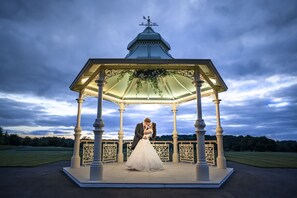 Outdoor wedding area