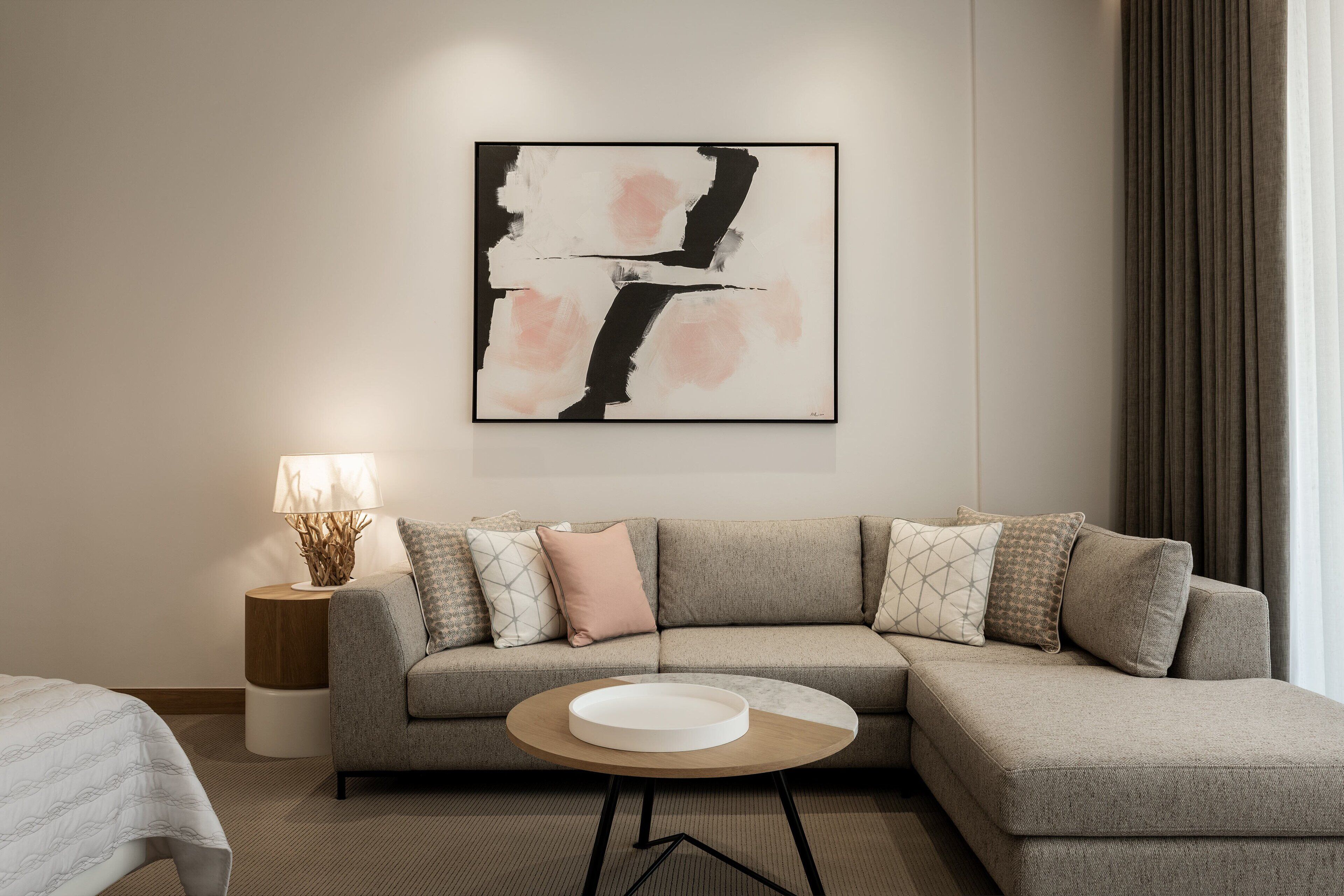 42-inch flat-screen TV with satellite channels, TV, DVD player