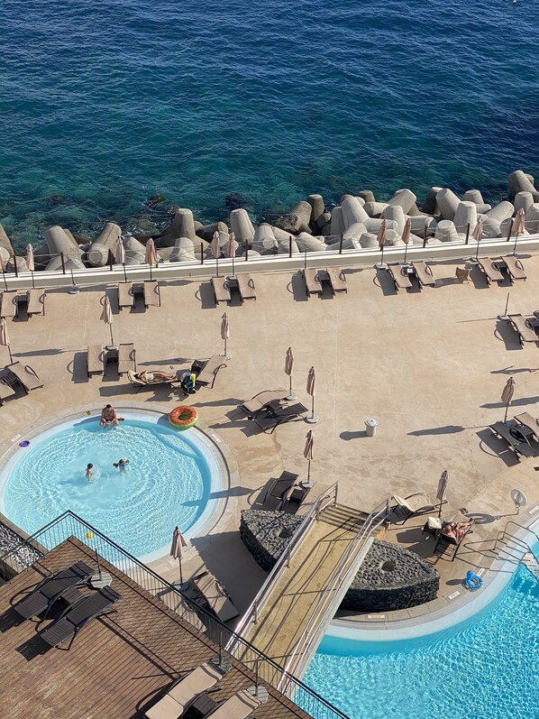 Indoor pool, outdoor pool