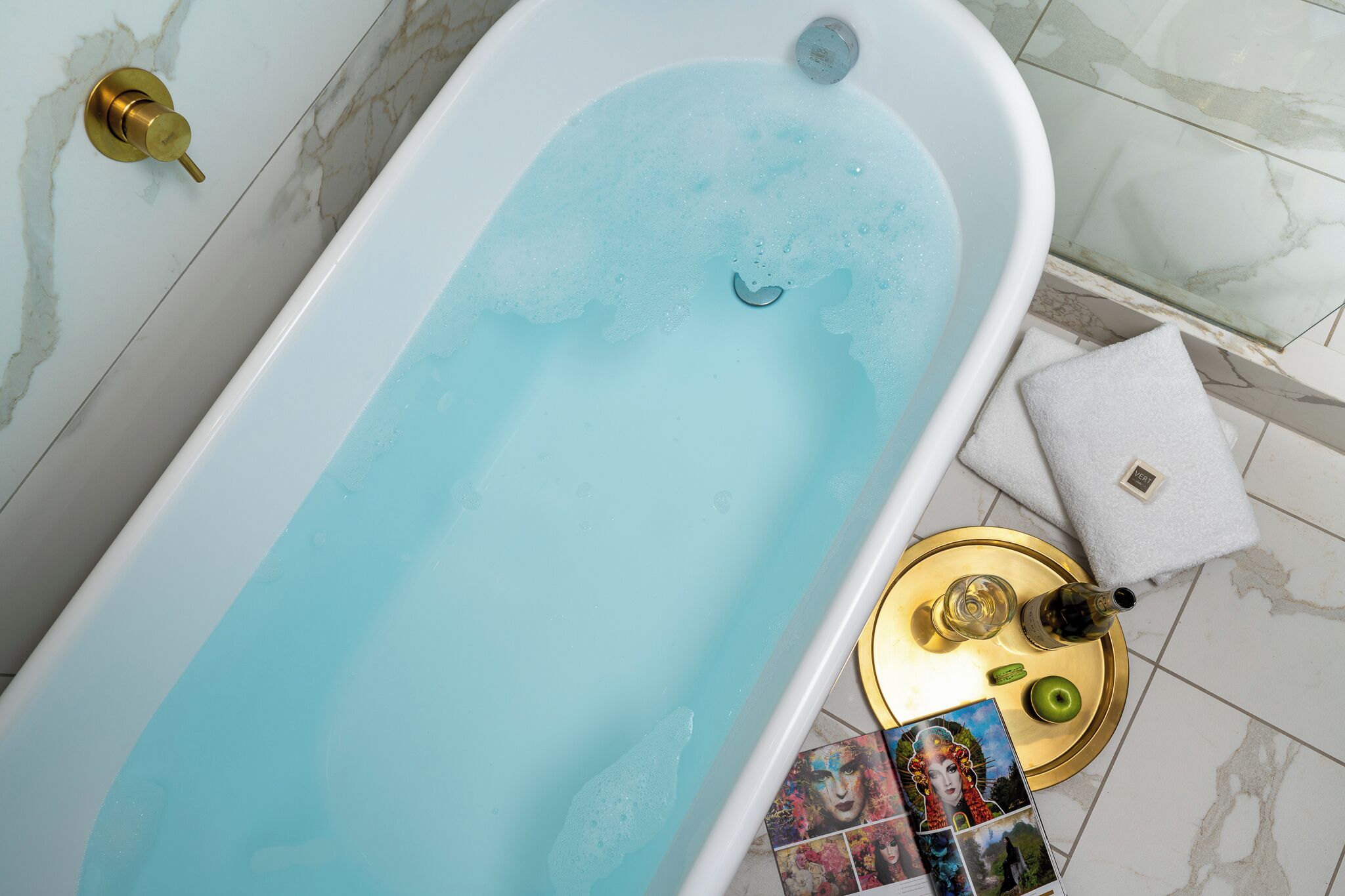 presidential double room, 1 king bed | bathroom | hair dryer, slippers, towels