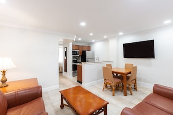 Villa, 1 Bedroom | Living area | Flat-screen TV, DVD player, pay movies at Westgate Blue Tree Resort in Lake Buena Vista