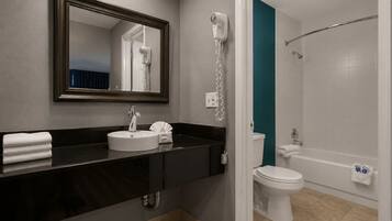Desk, blackout drapes, rollaway beds (surcharge), WiFi (free)