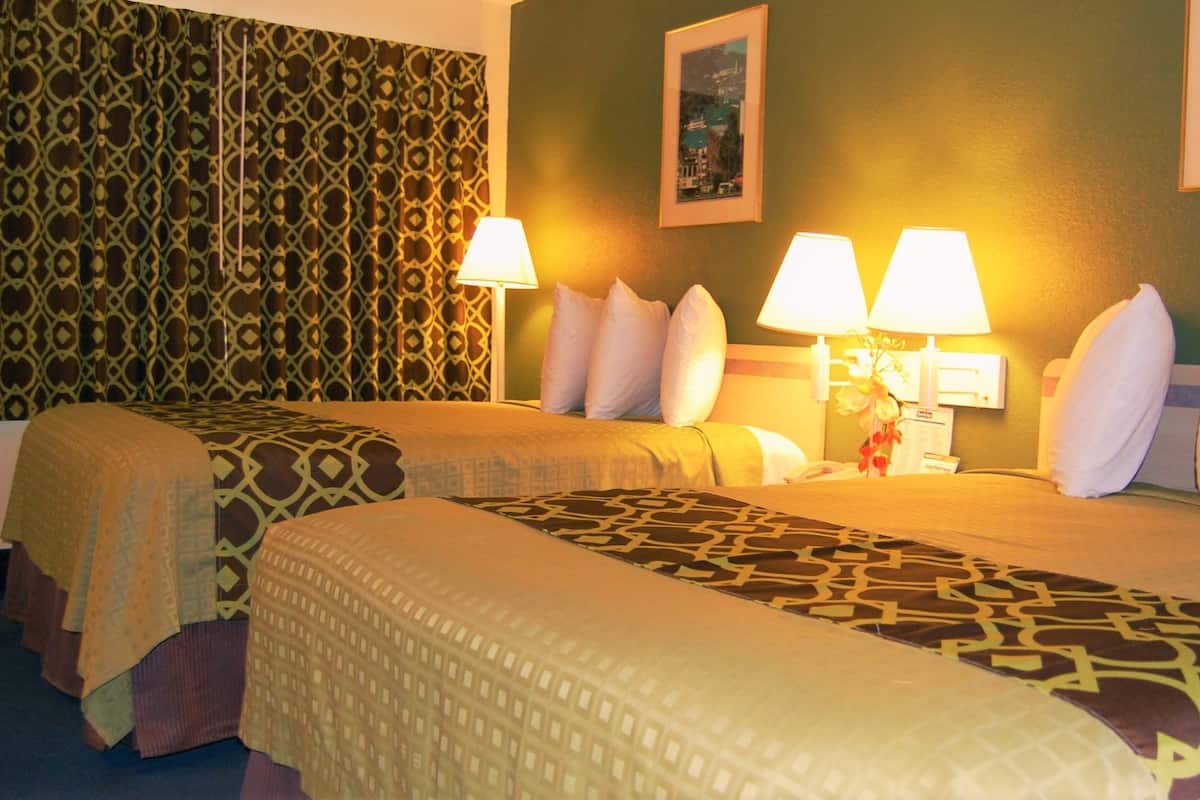 Desk, blackout drapes, iron/ironing board, free WiFi