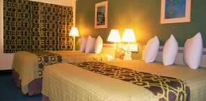 Desk, blackout curtains, iron/ironing board, free WiFi