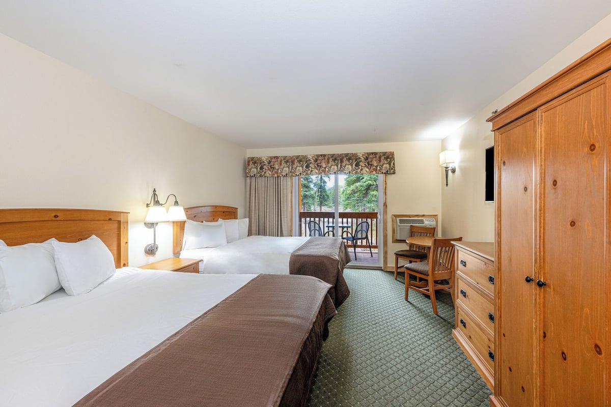Room, 2 Double Beds | Desk, blackout drapes, iron/ironing board, free WiFi