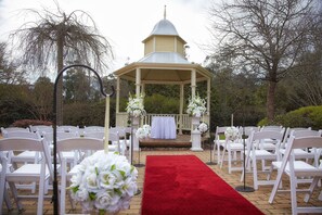 Outdoor wedding area