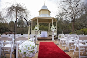 Outdoor wedding area