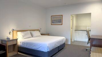 Desk, blackout curtains, iron/ironing board, free WiFi