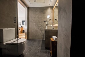 Family Room | Bathroom | Shower, eco-friendly toiletries, hair dryer, towels