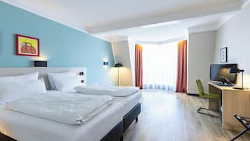 Premium bedding, minibar, in-room safe, desk