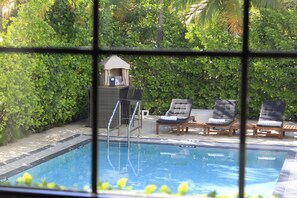 Luxury Double Room, 1 King Bed, Pool View | View from room