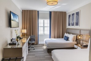 Deluxe Double Room, 2 Double Beds | Egyptian cotton sheets, premium bedding, down comforters, pillowtop beds - San Juan Hotel (Miami Beach)