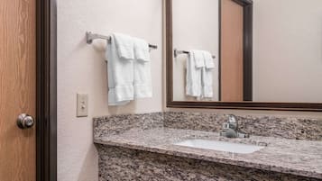 Free toiletries, hair dryer, towels