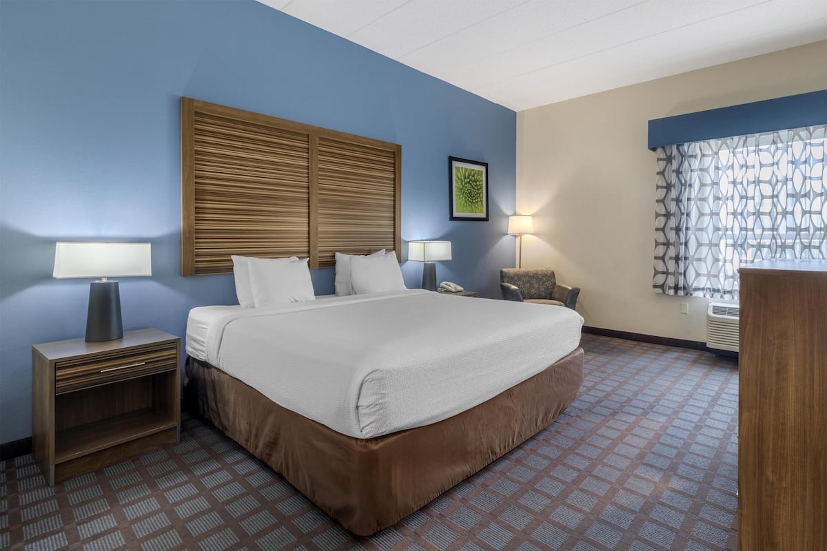 Habitación estándar, 1 cama King size, con acceso para personas discapacitadas (Walk-in Shower) | Ropa de cama de alta calidad y caja de seguridad en la habitación