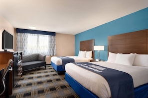 Room, 2 Queen Beds, Non Smoking | In-room safe, desk, iron/ironing board, free cribs/infant beds - Days Inn by Wyndham Middletown/Newport Area (Middletown)